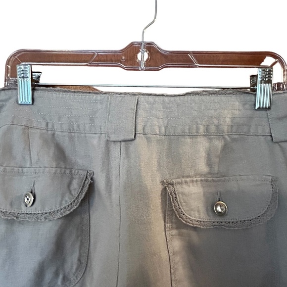 INC International Concepts Women's Beige 100% Linen Wide Leg Pants Size 12 - Picture 11 of 14